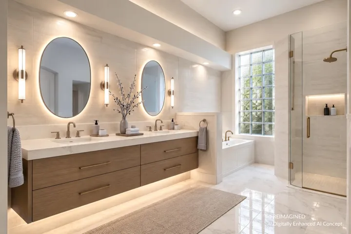 staged primary bath