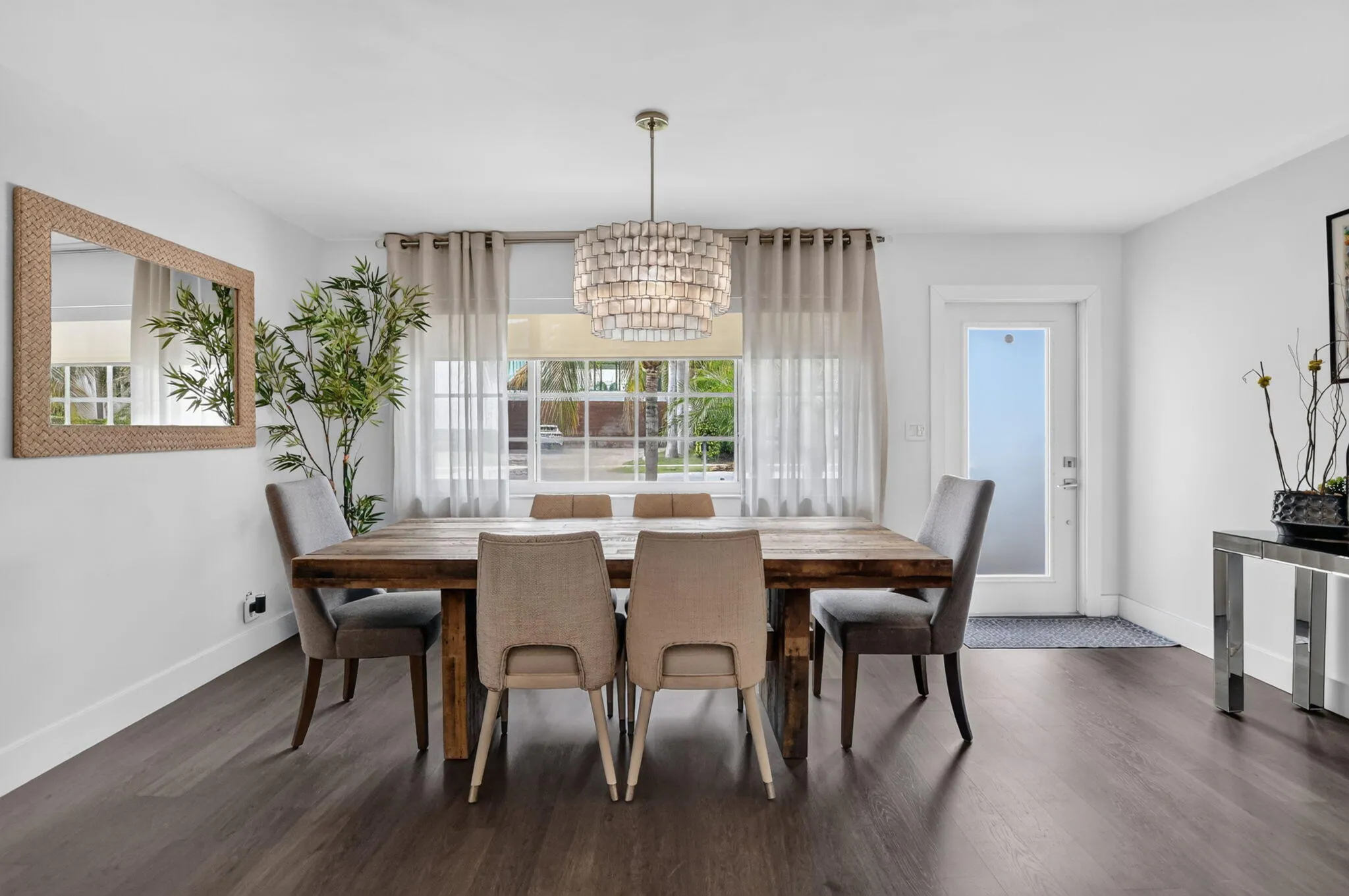 View of dining area from kitchen island.