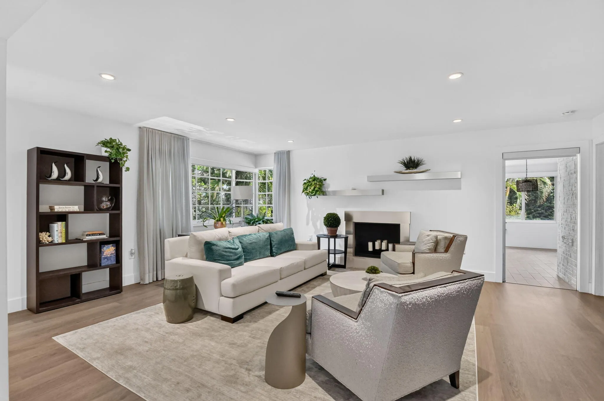 Family room, door on right side to Fabulous sunroom