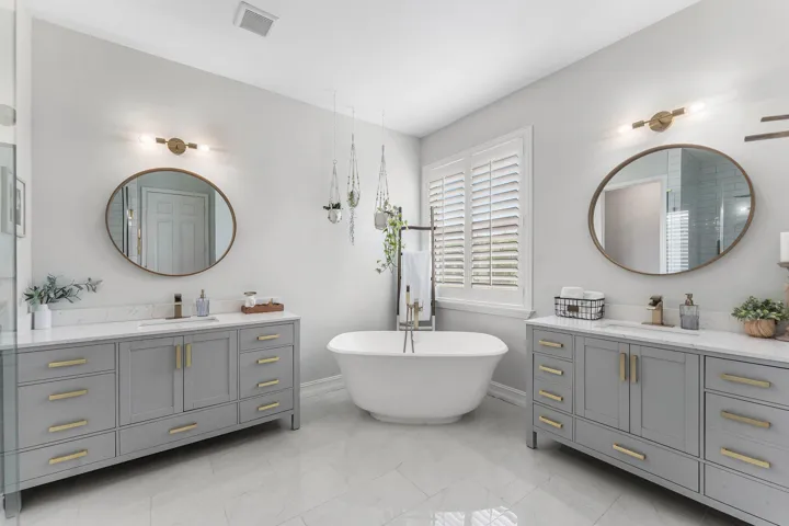 Primary updated spa bathroom