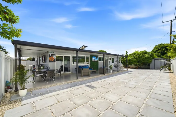 Backyard and back of residence