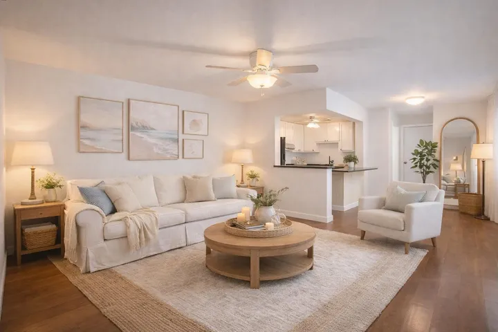 Virtually Refreshed: painted walls, furniture changed