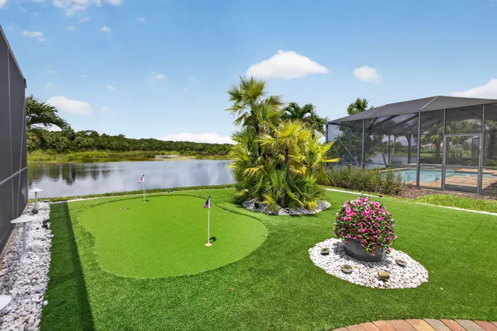 Putting Green on side of house