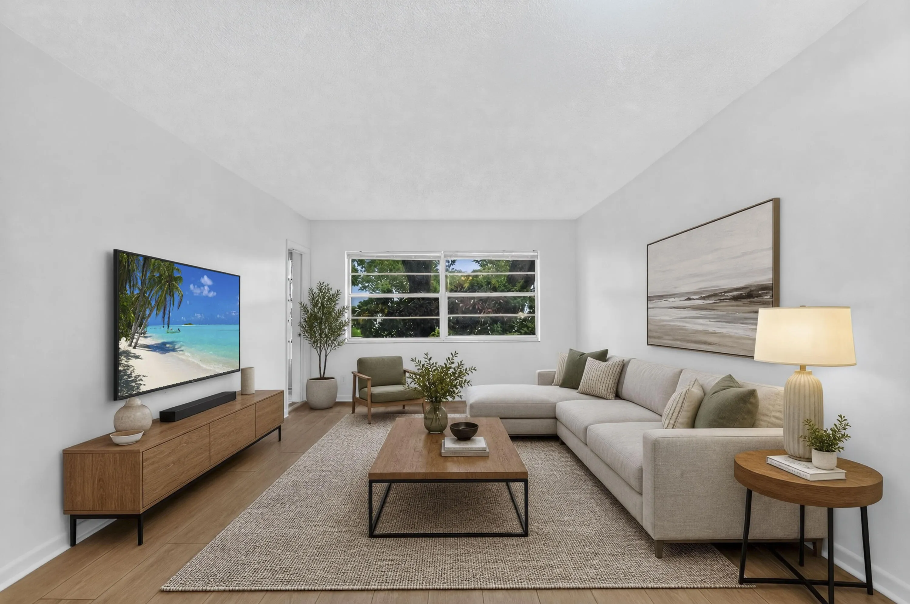 Staged living room.