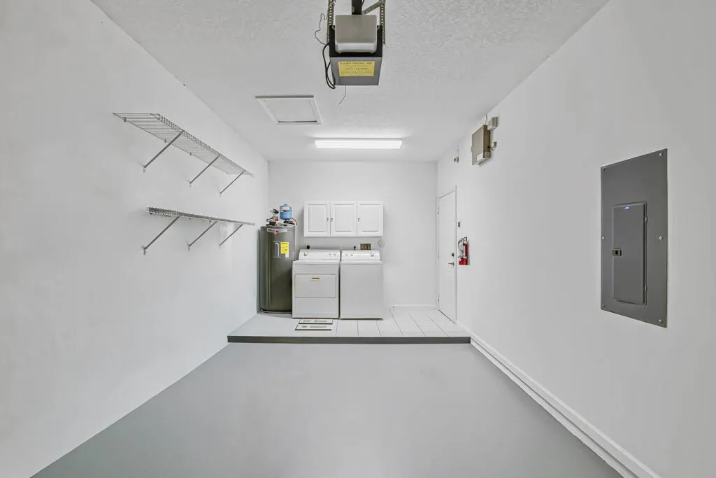 freshly painted garage floor