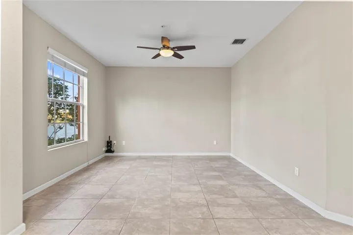 Ample space to enjoy and entertain with view of fountain lake.