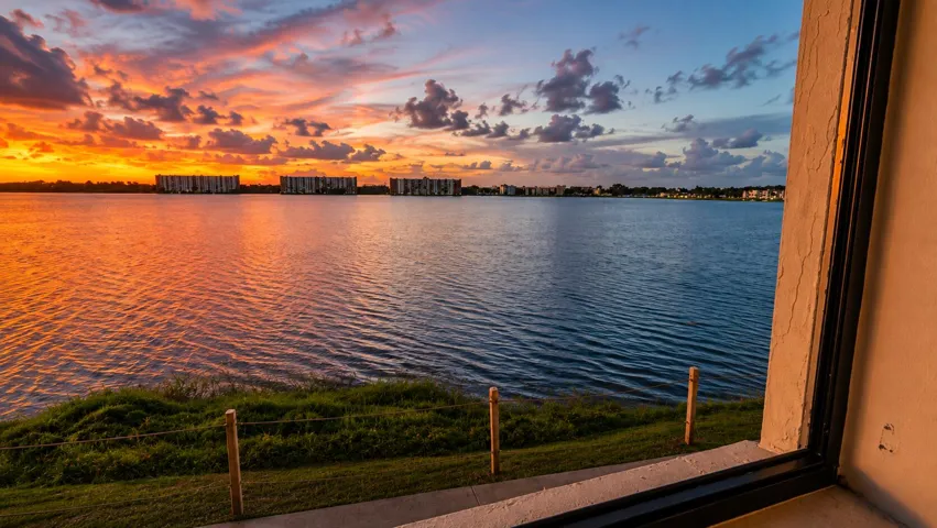 water-view-sunset-window