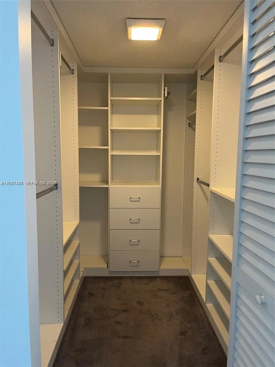 Spacious walk in closet