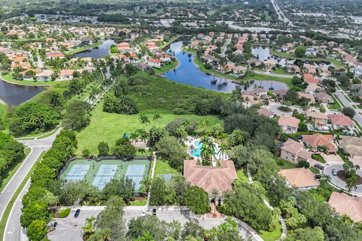 Aerial of community pool & amenities