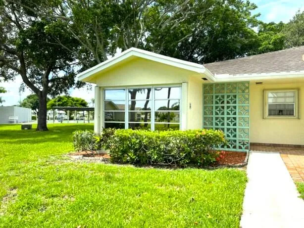 Front view of corner villa