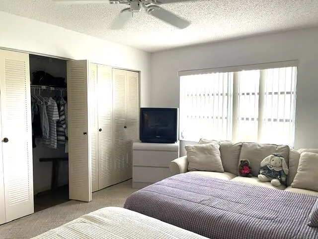 Guest bedroom with plenty of closet spac