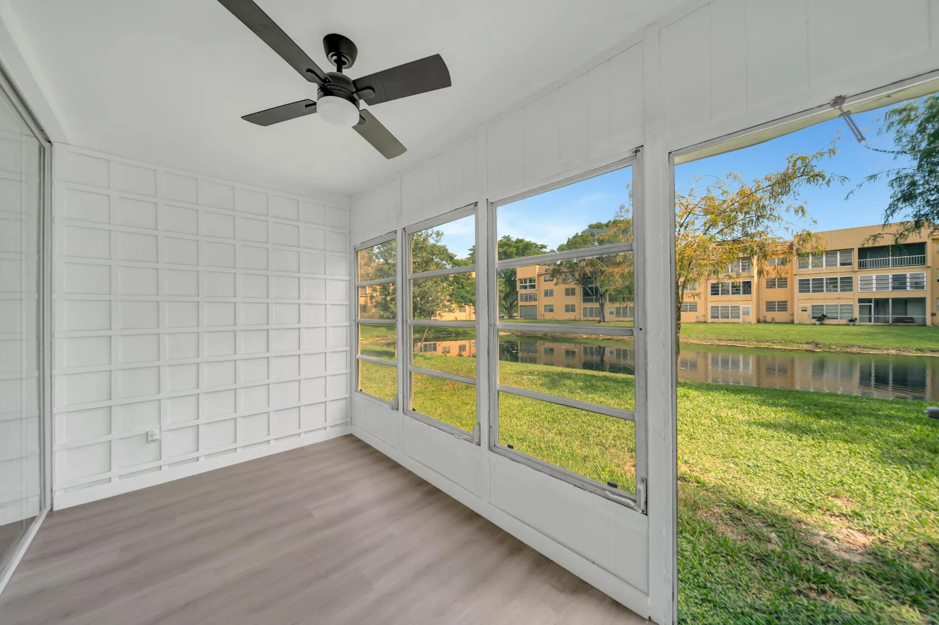 Enclosed Sun Room with Pretty Waterview