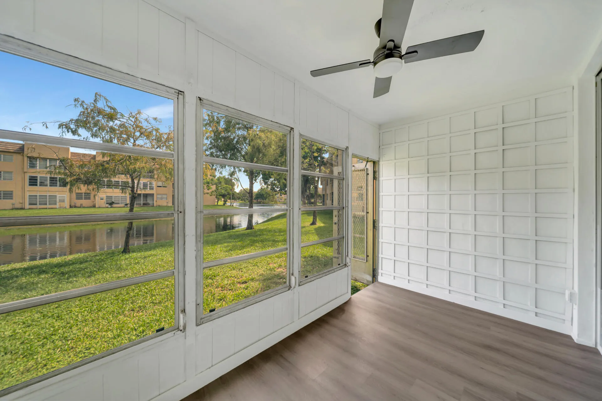 Enclosed Sun Room with Pretty Waterview