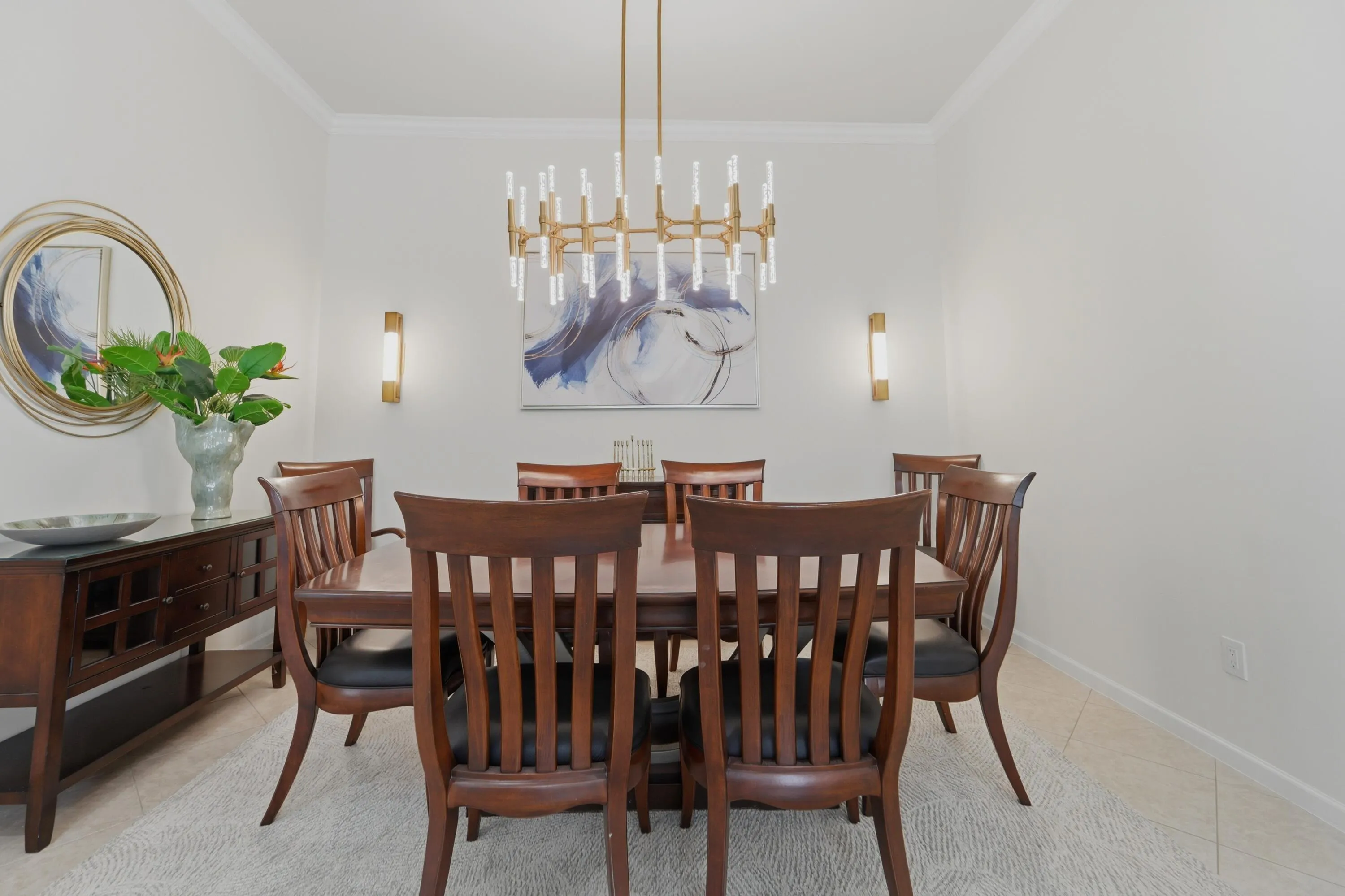 Elegant formal dining room provides a dedicated space for entertaining family and friends.