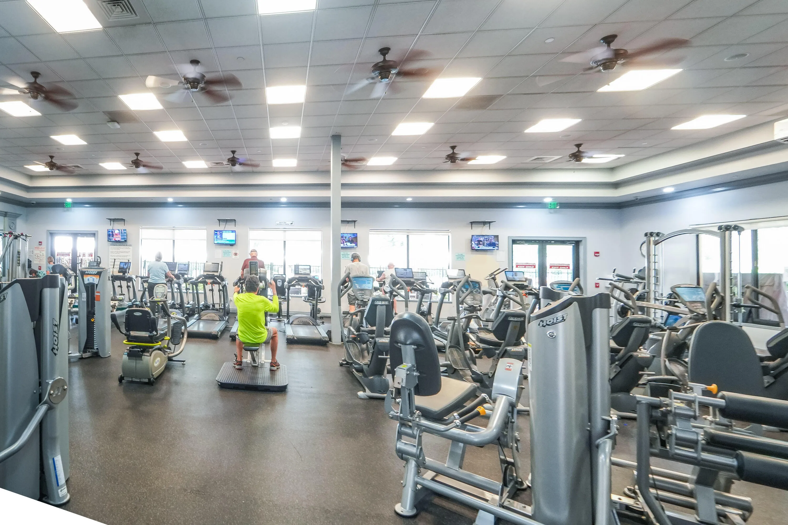 High-tech fitness center offers approximately 2,400 square feet of cardio and strength-training space.