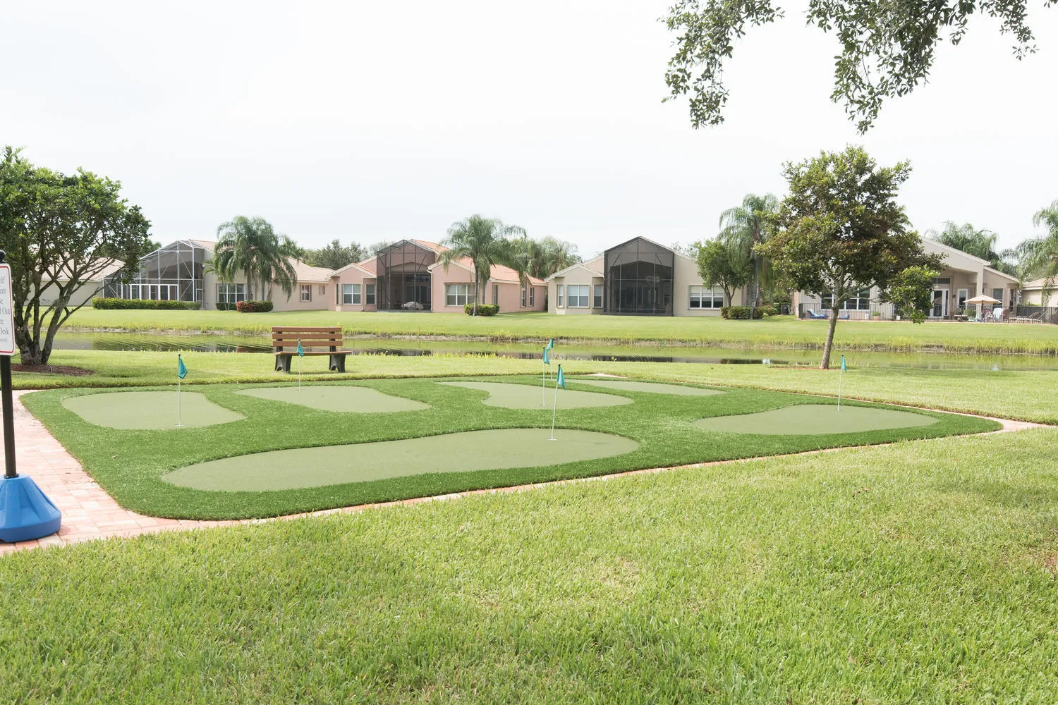 Six-hole mini-golf and putting green adds another fun outdoor recreation option at Valencia Shores.