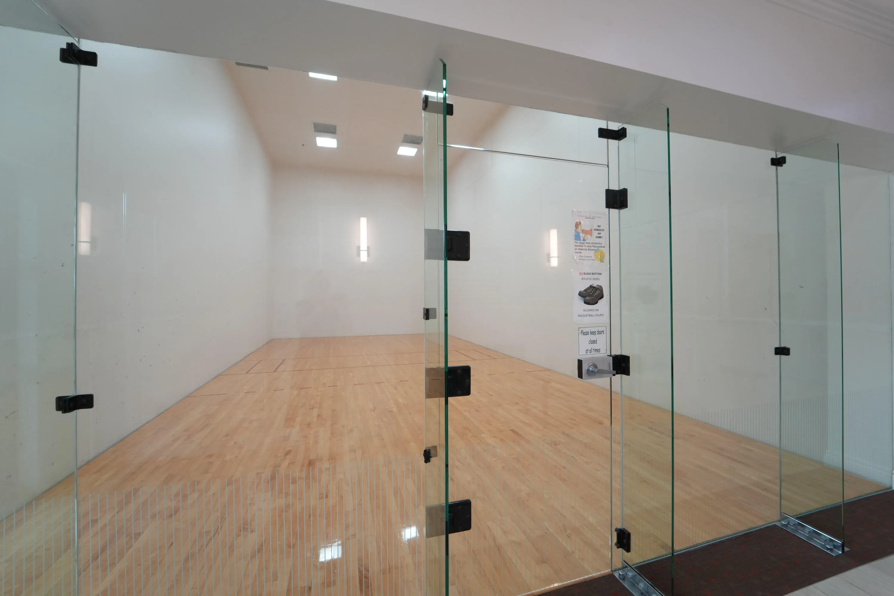 The Athletic Club includes two air-conditioned indoor racquetball courts for year-round play.