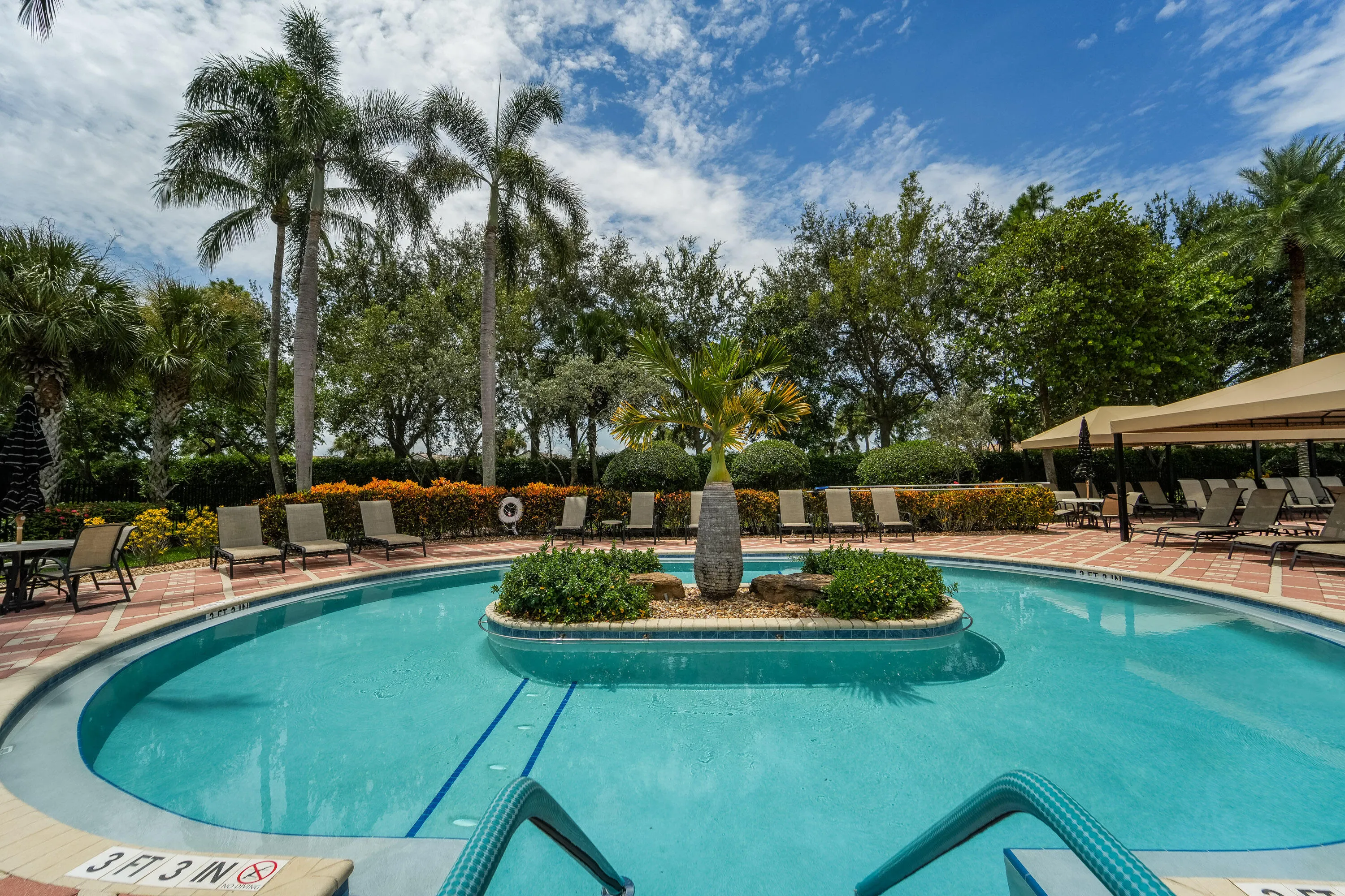 The Athletic Club features an oval resistance walking pool, offering another option for low-impact aquatic exercise.
