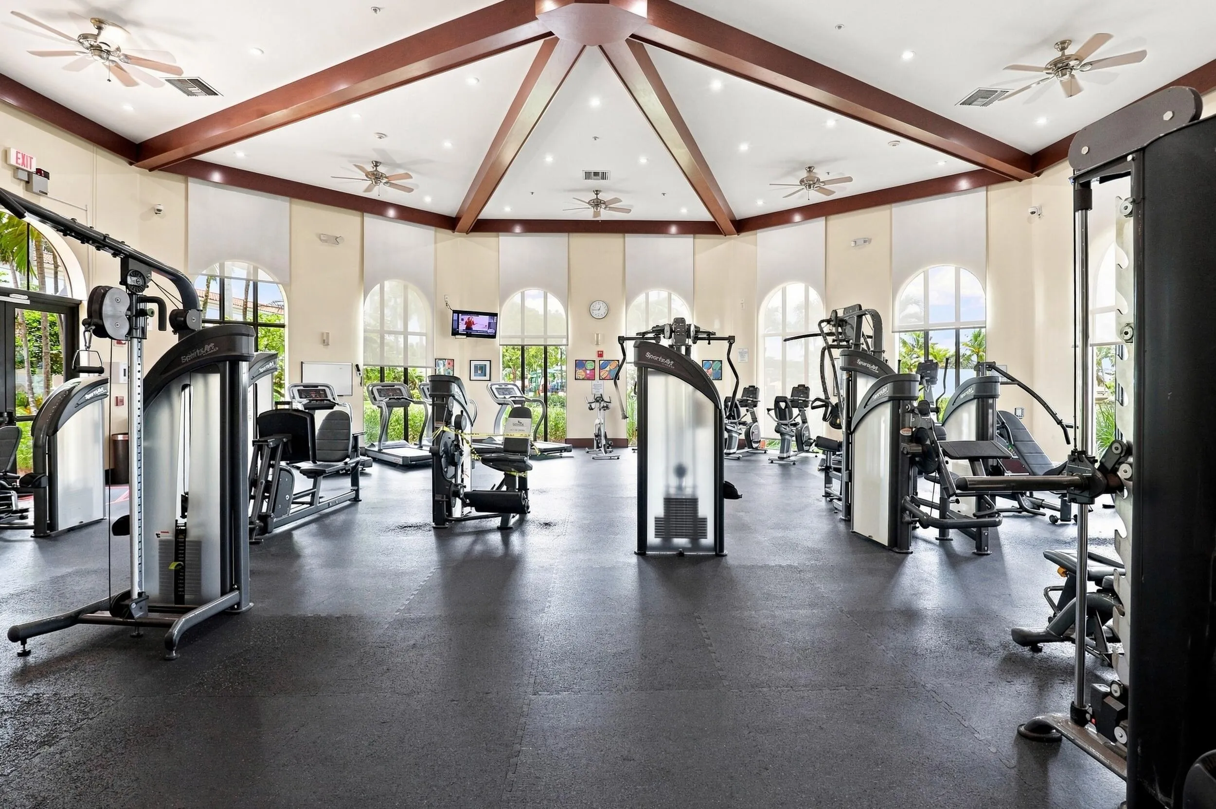 Clubhouse fitness center.