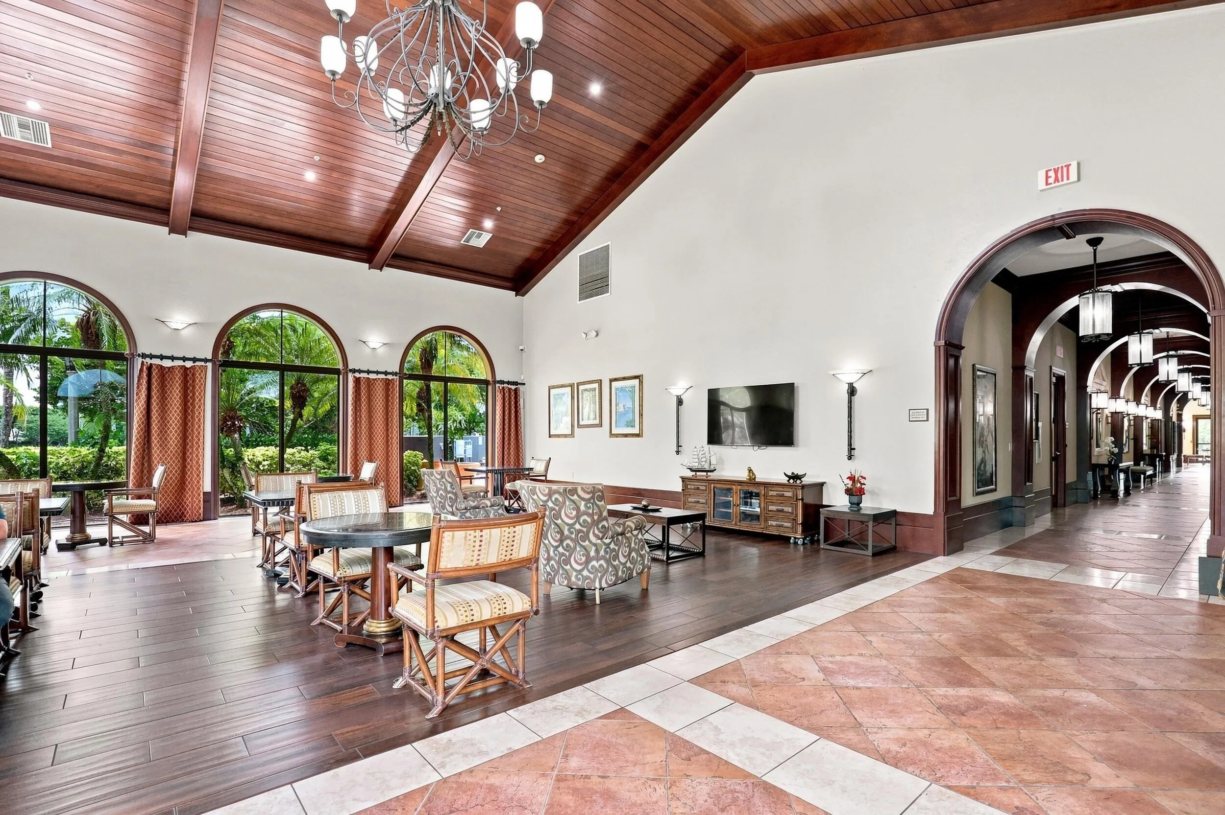 Clubhouse entertaining space.