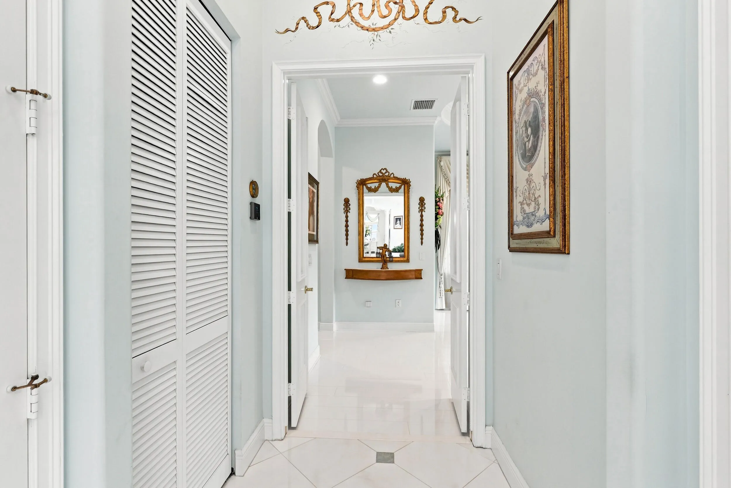 Hallway to primary bedroom on 1st floor