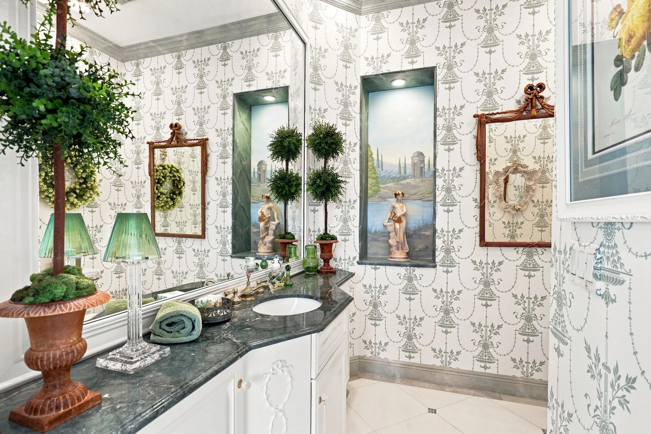 Custom painted guest bathroom