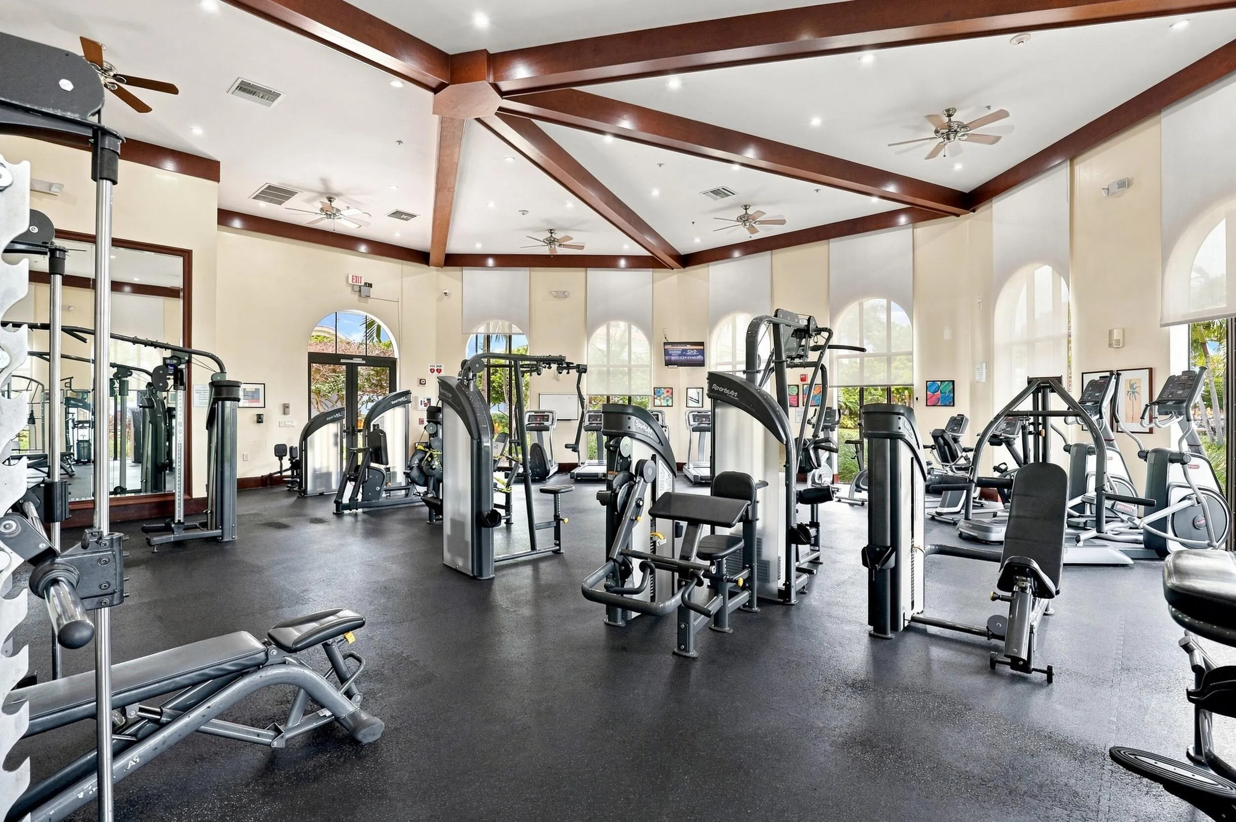 Clubhouse fitness center.