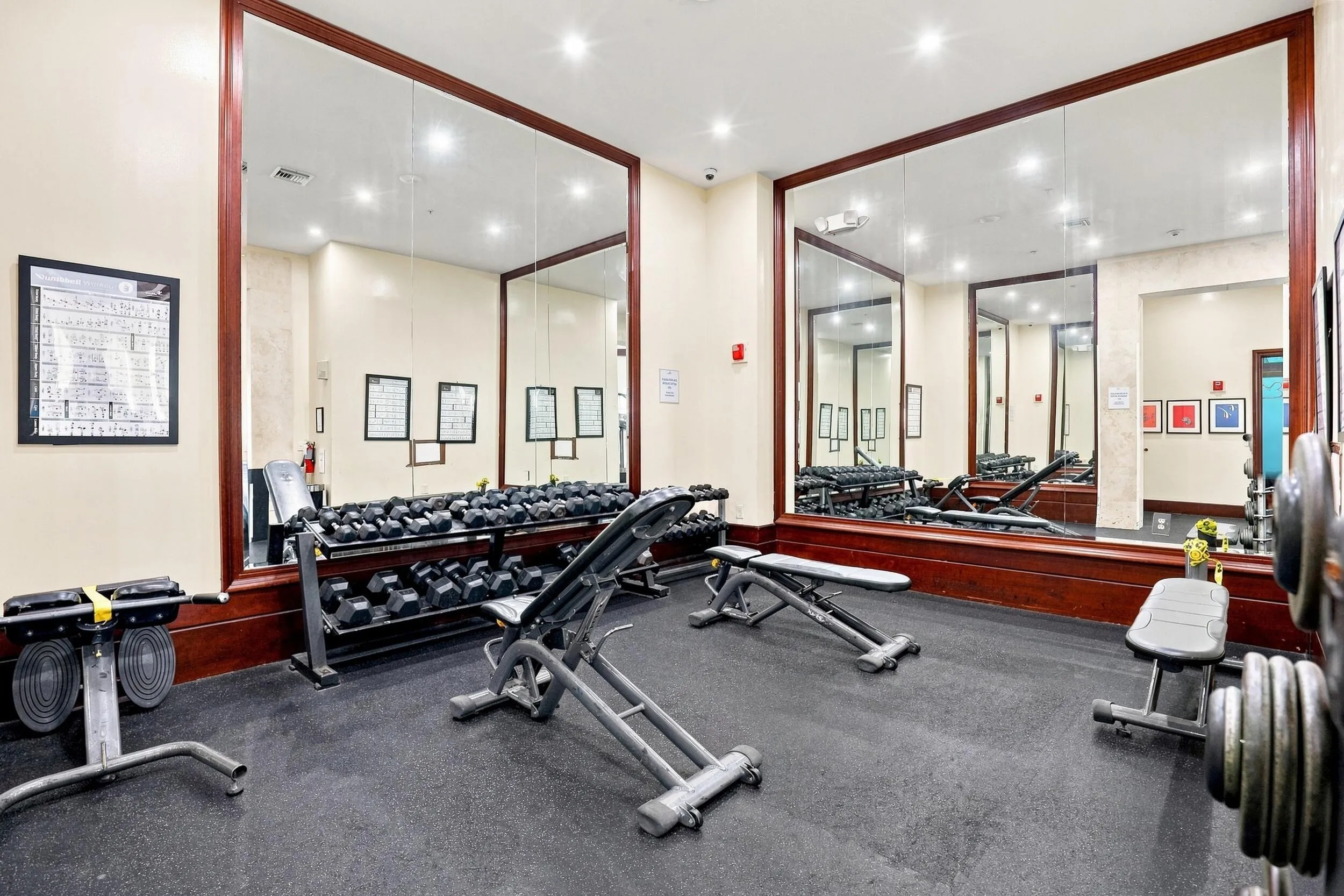 Clubhouse fitness center.