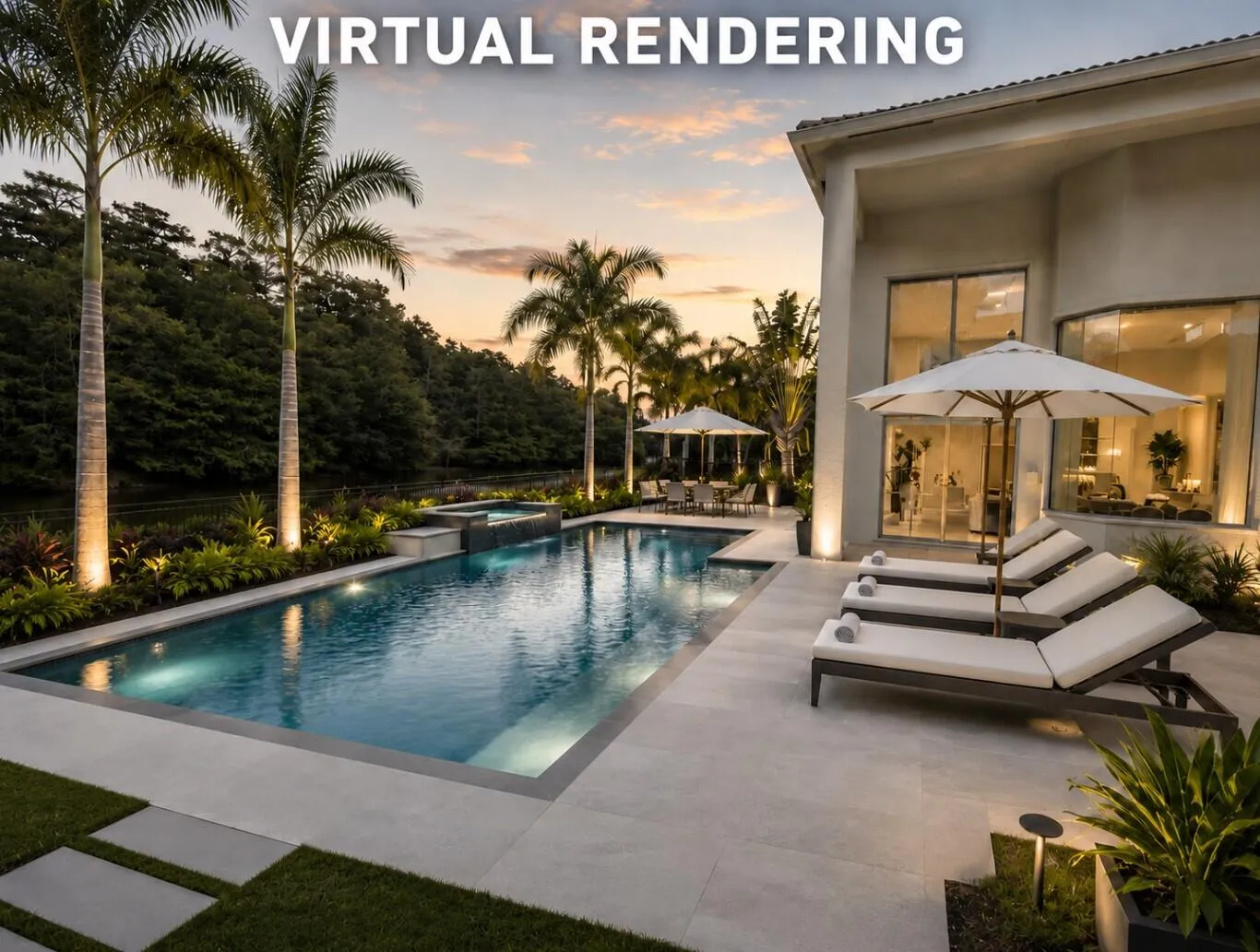 Virtual pool renduring for 2311 Stotesbury Way.