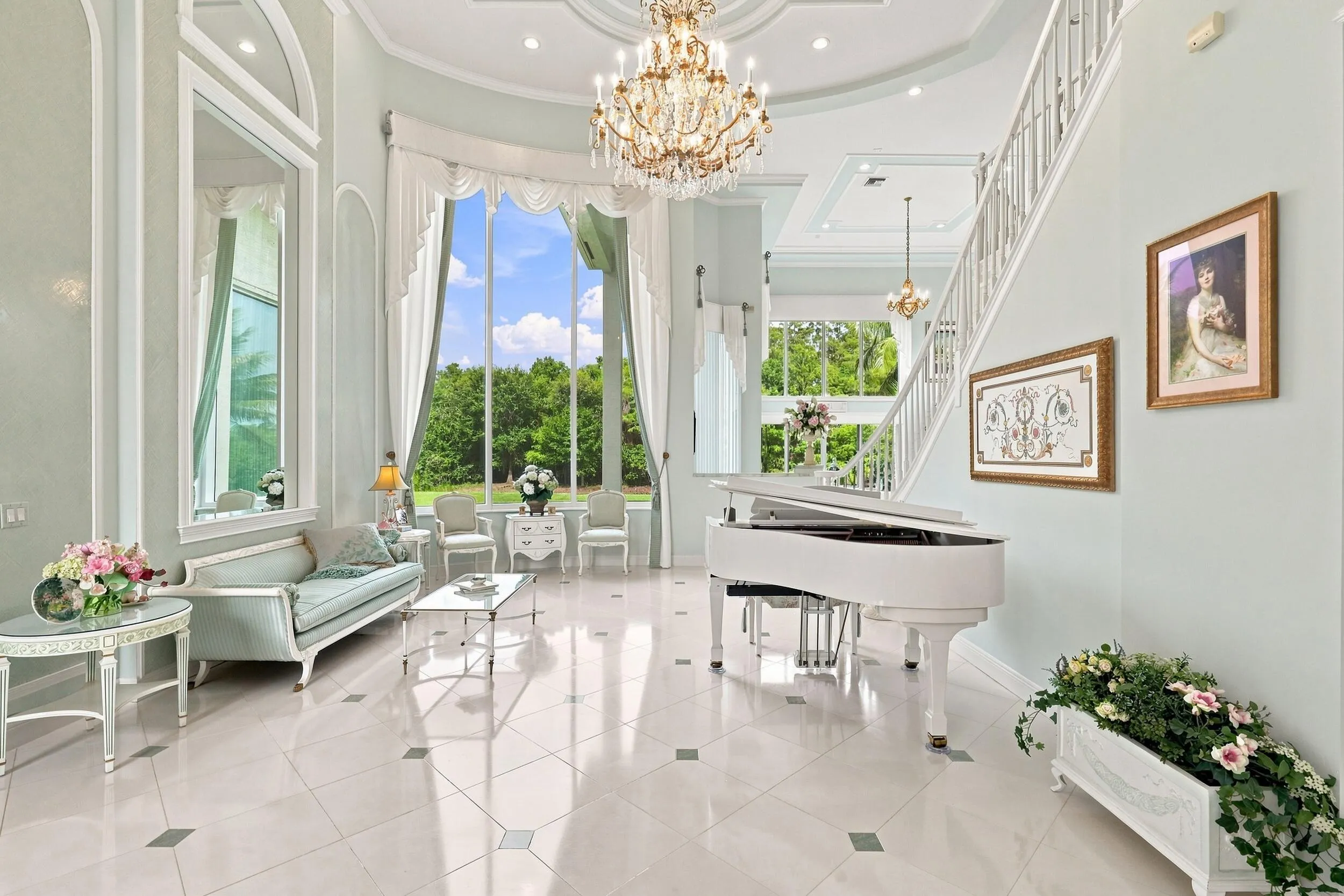 Impressive formal living room with plenty of space for grand piano