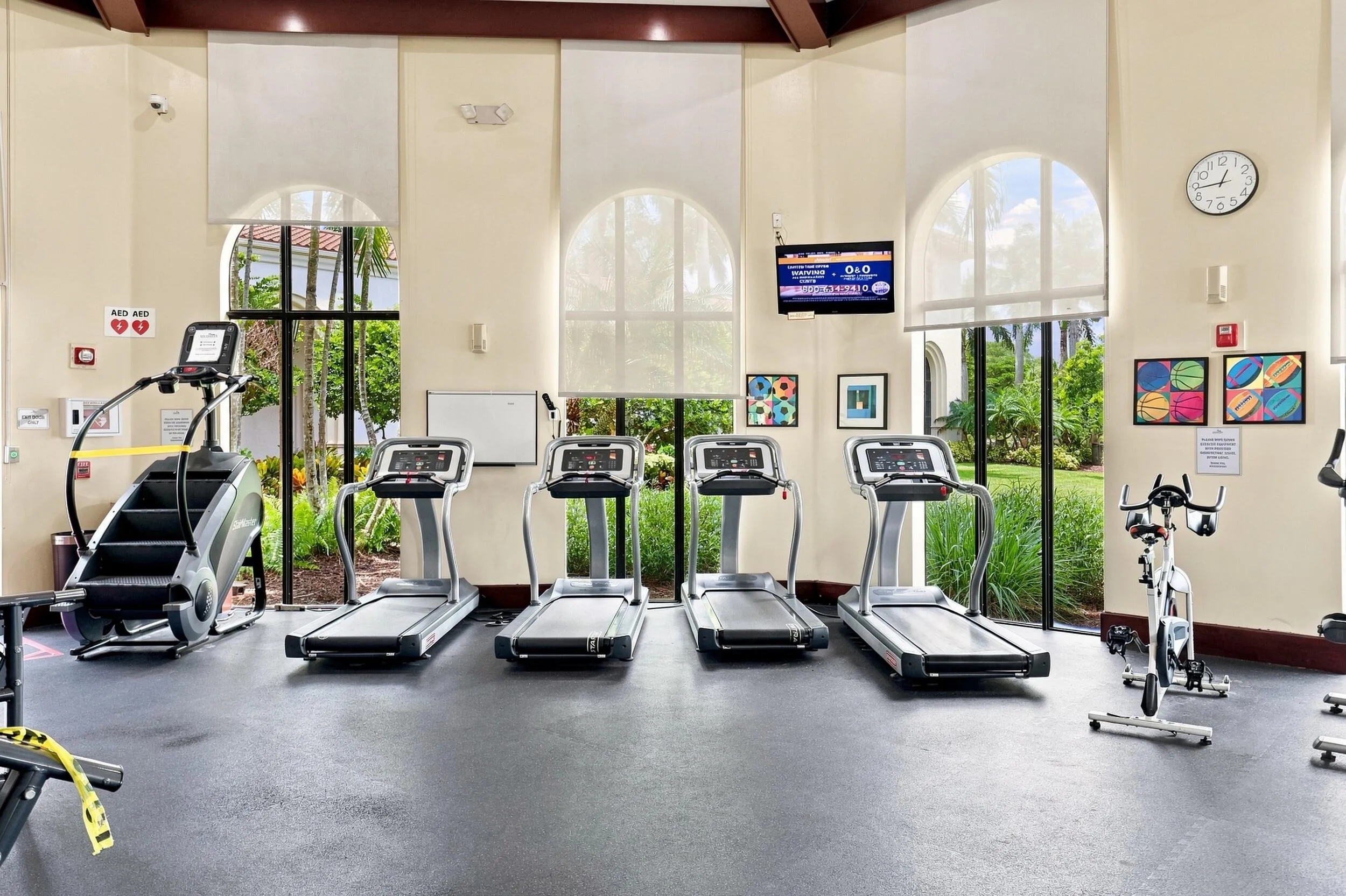 Clubhouse fitness center.