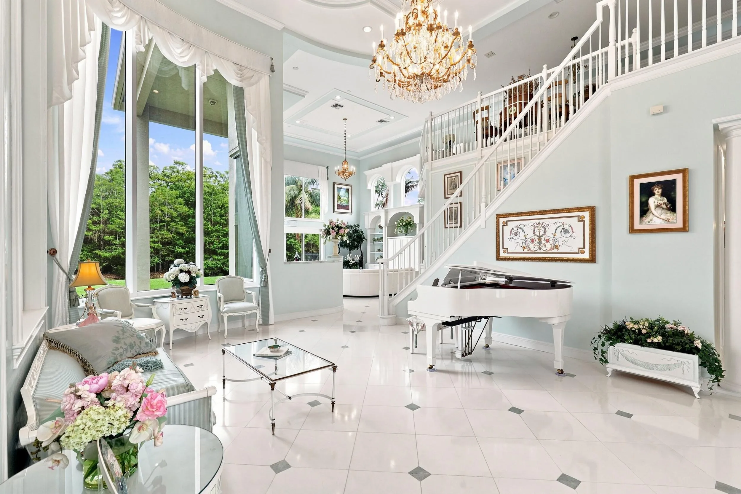 Impressive formal living room with plenty of space for grand piano