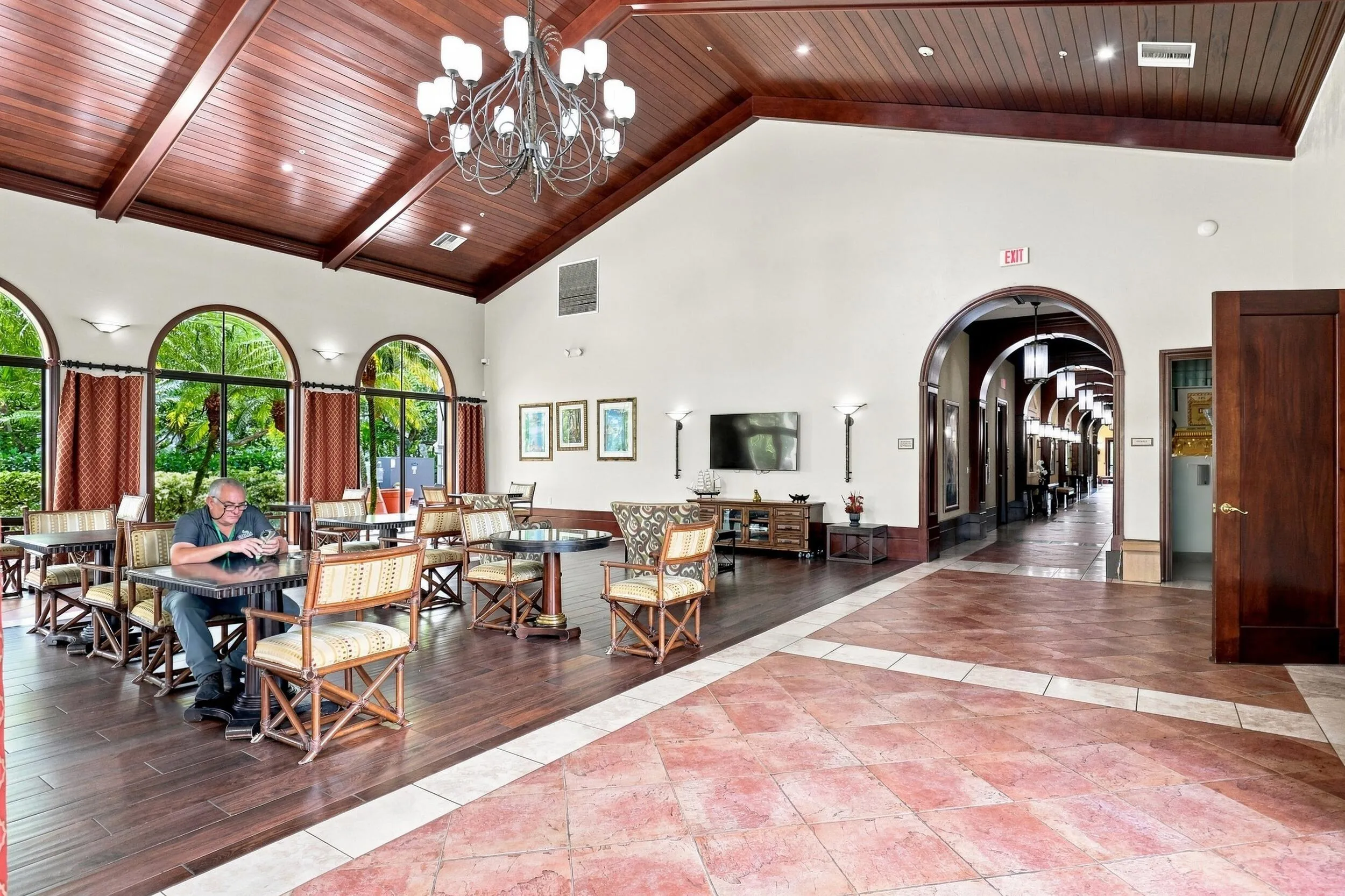 Clubhouse entertaining space.