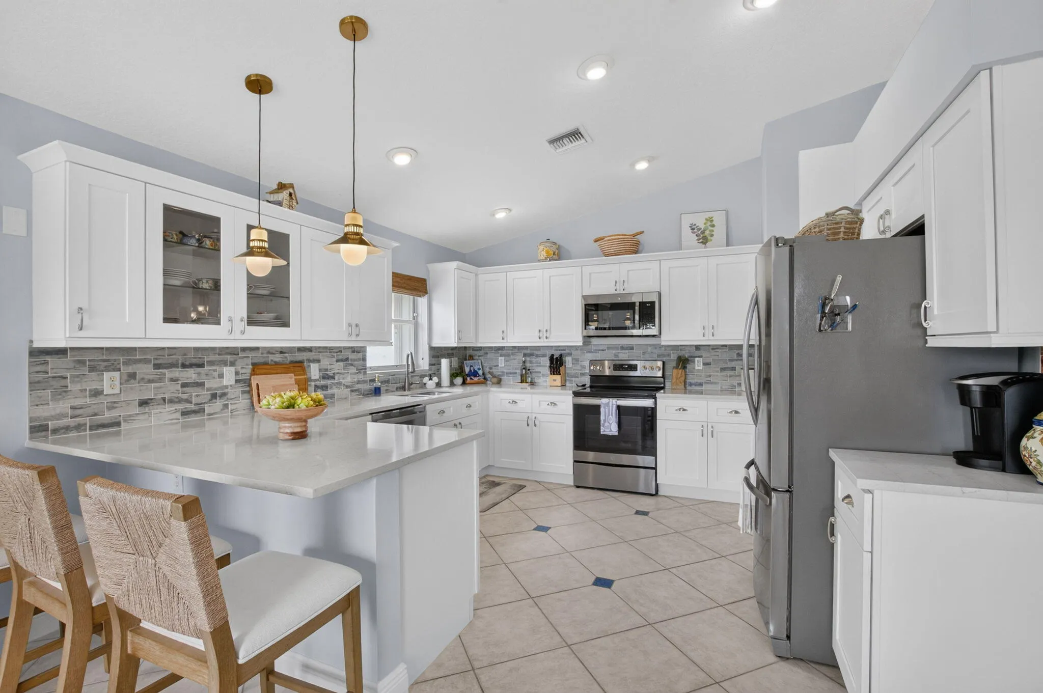 Stunning updated kitchen with island