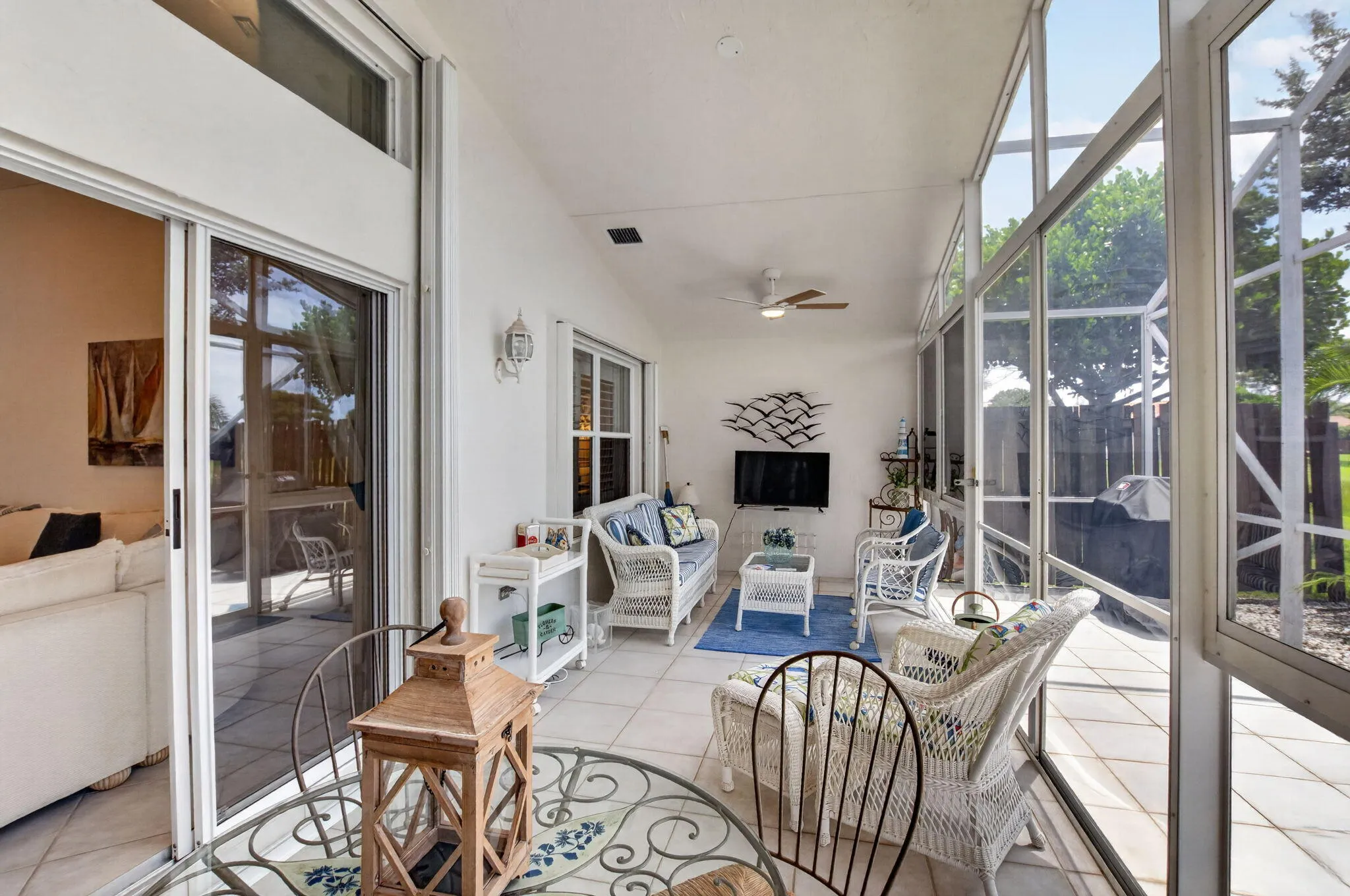 Glass enclosed lanai with AC