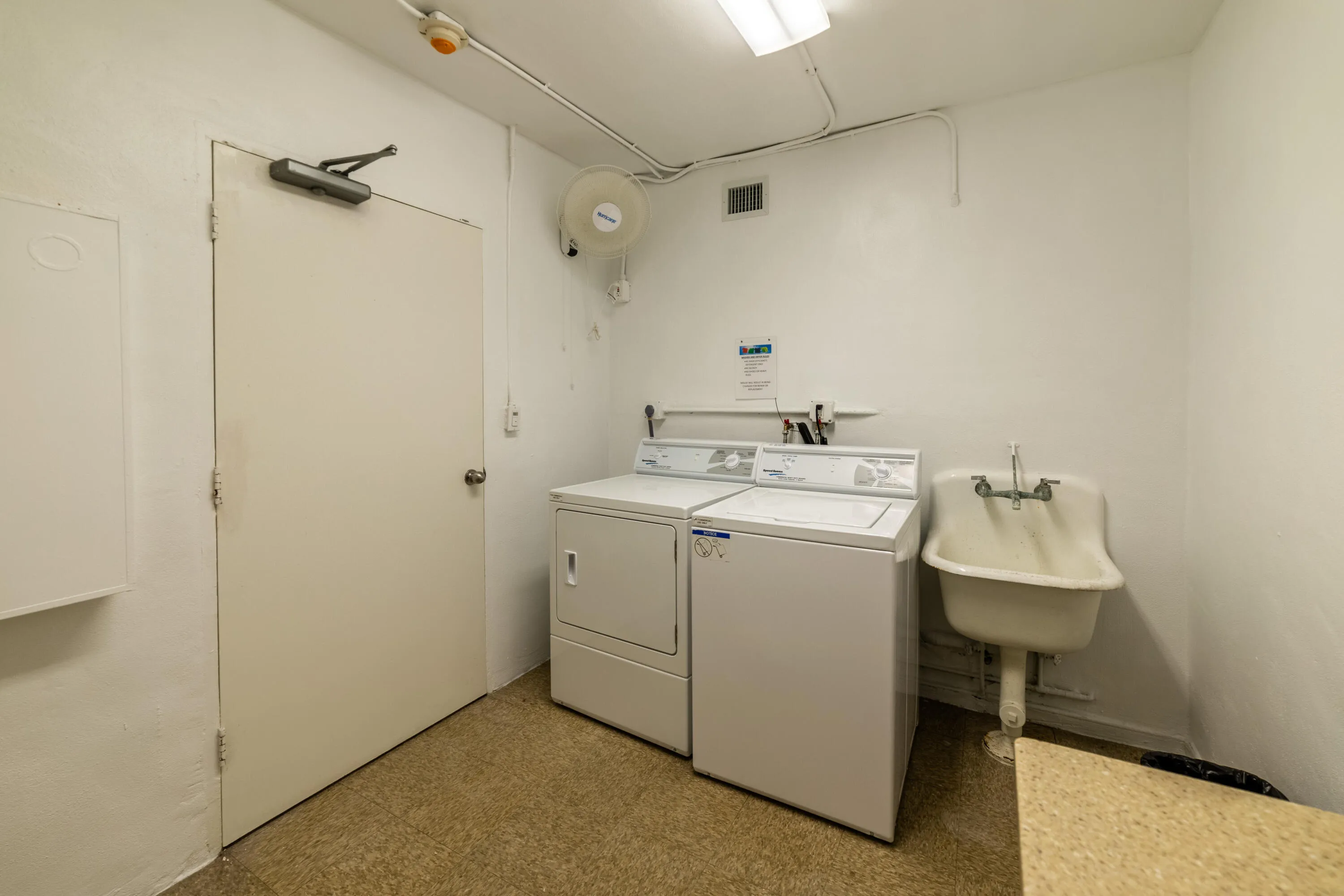 Two laundry Rooms on each floor with washer and dryer and sink. No charge to wash or dry, doesn't get better that that!