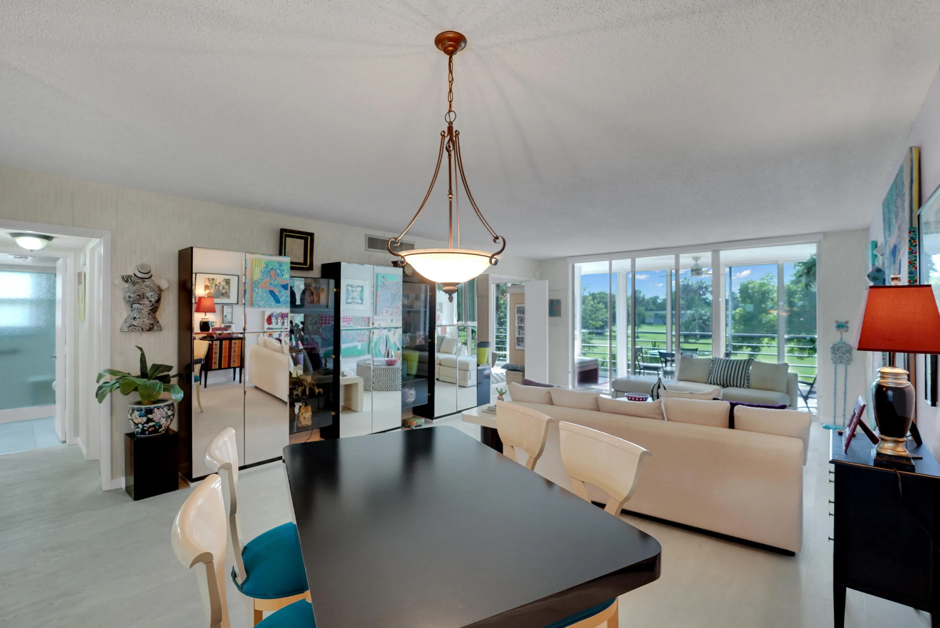 View from dining area