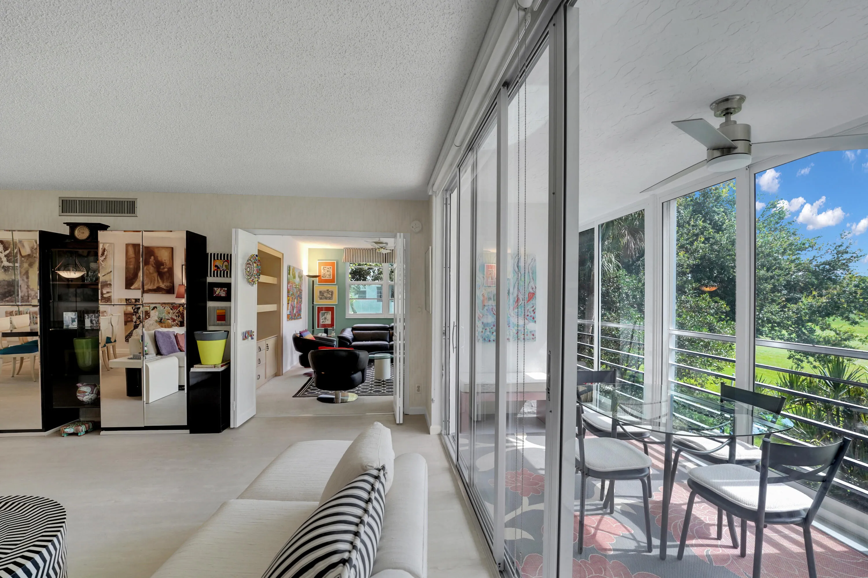 Impact glasses,screened balcony is approx 15x8 feet