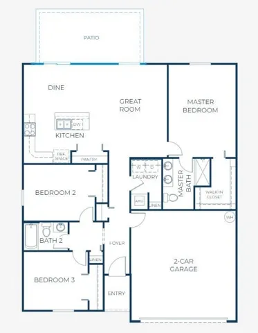 Floor Plan - Model home - actual features may vary.