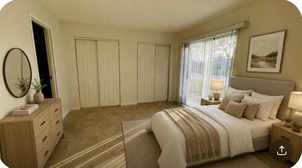 AI furnished bedroom