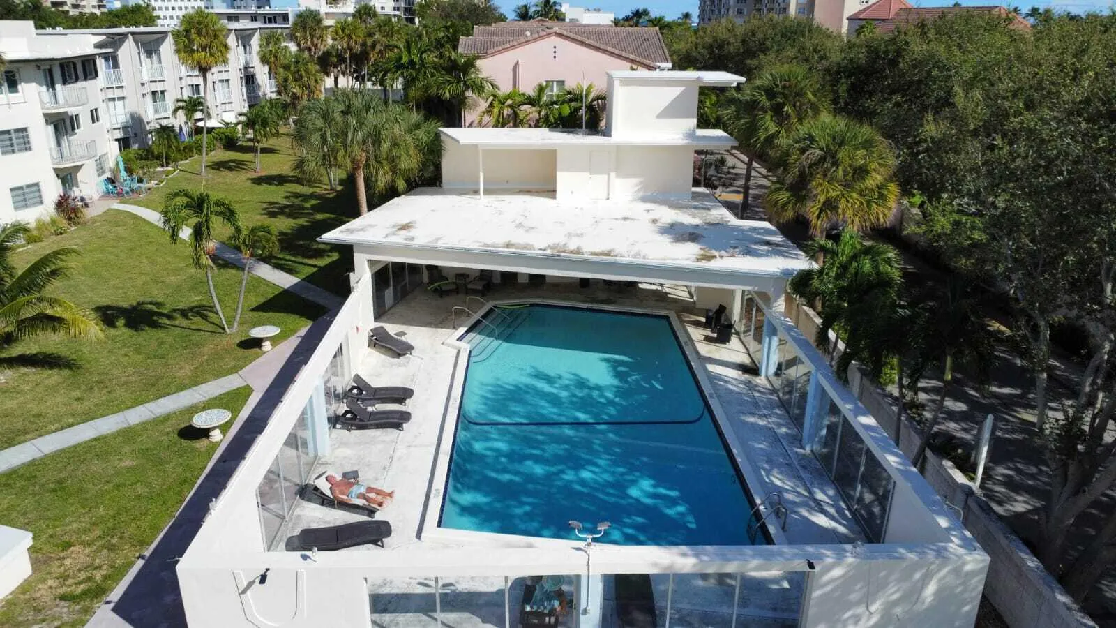 HEATED POOL WITH AWNING