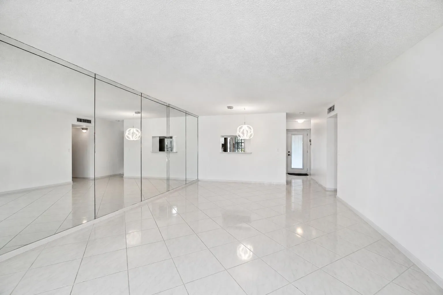 Freshly painted Living spaces are light and bright