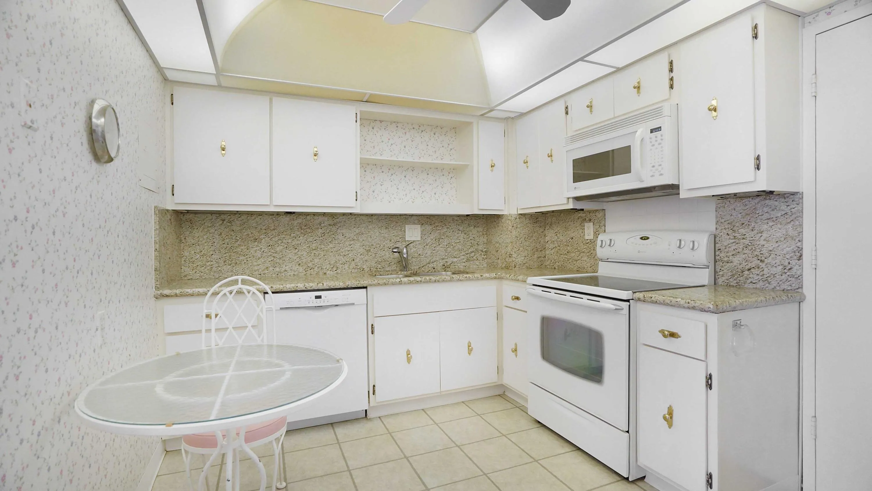 kitchen with granite countertops