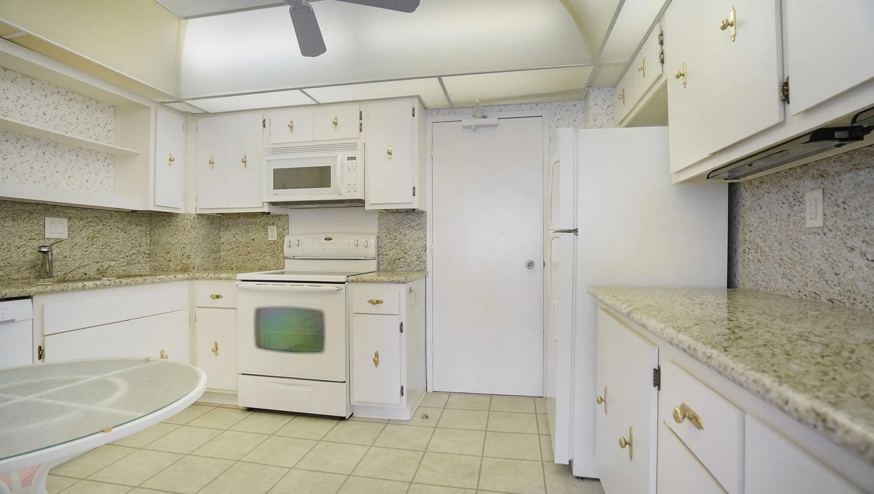 kitchen with granite countertops
