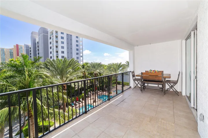Double balcony from living and dining
