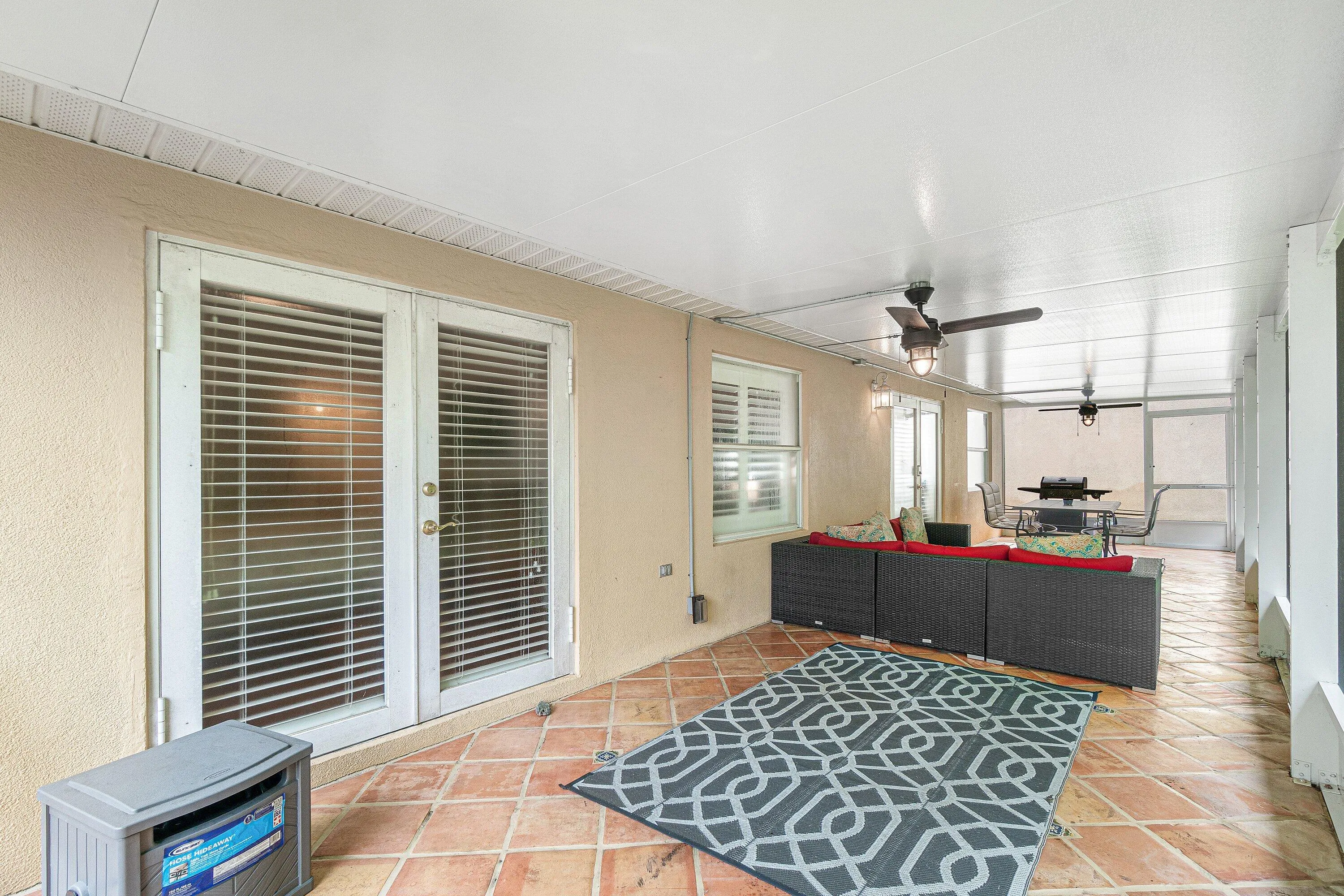 large screened in patio