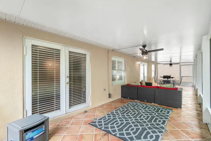 large screened in patio
