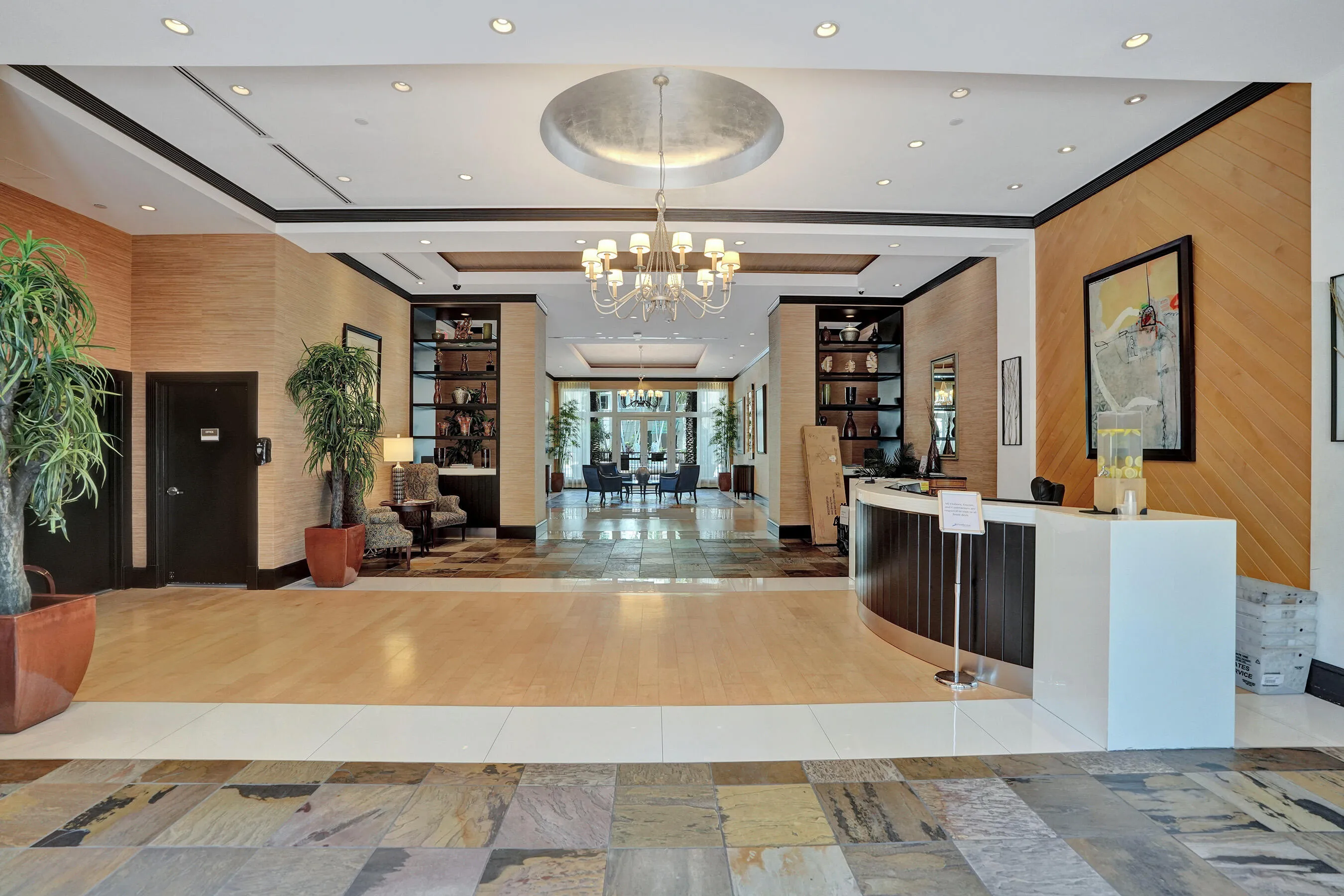 Building Lobby and Front desk