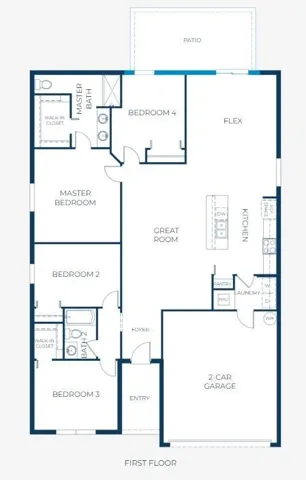 Floor Plan- Model home - actual features may vary.
