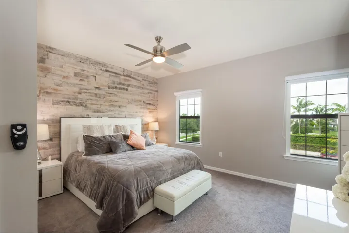 Light and bright primary bedroom